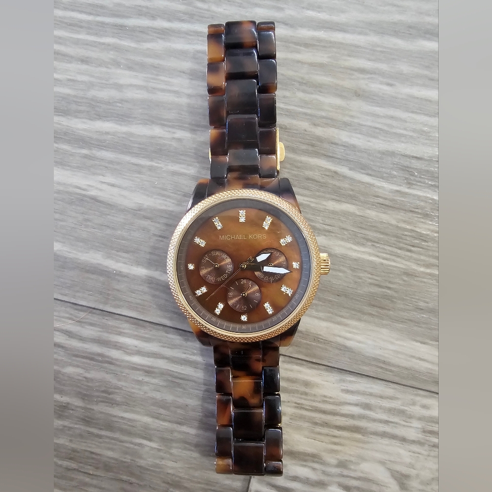 Michael Kors Toroise Shell Acrylic Watch